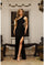 Prom Dresses Long Slit Evening Fitted Formal Prom Dress Black