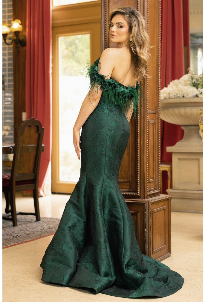Prom Dresses Long Evening Floral Formal Prom Dress Pine