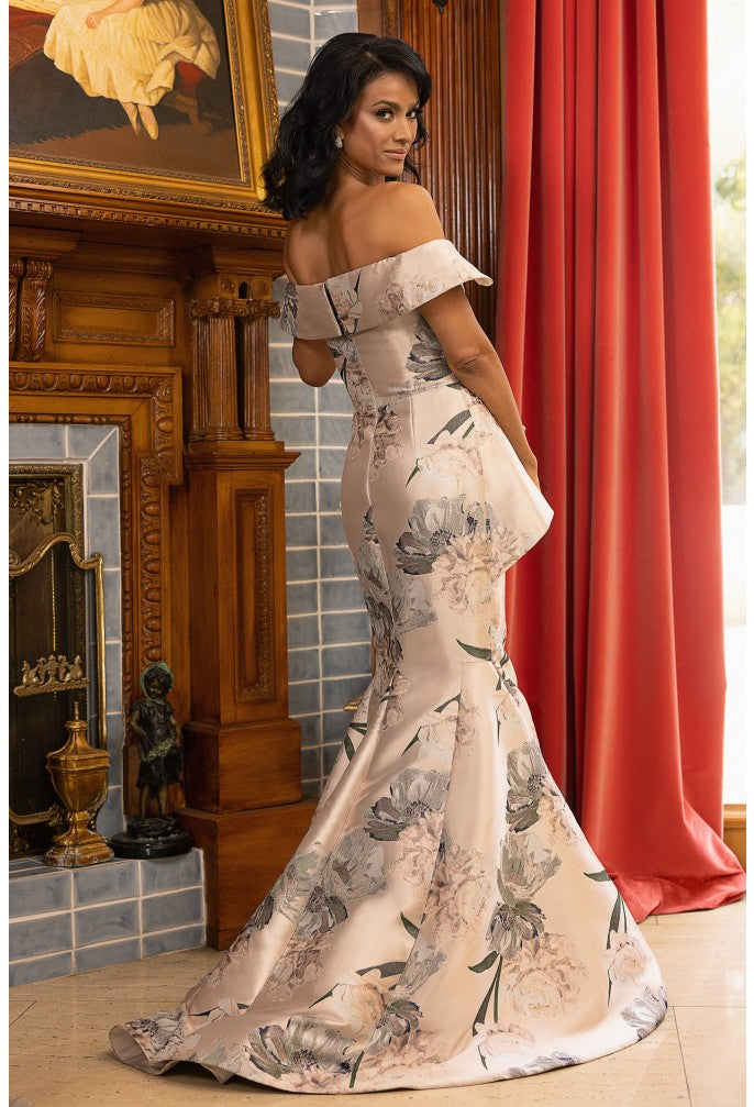 Prom Dresses Fitted Evening Long Formal Prom Dress  Champagne