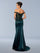Formal Dresses Long Formal Floral Beaded Prom Dress Teal
