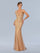 Formal Dresses Formal Long Prom Glitter Dress Gold