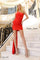 Cocktail Dresses Fitted Short Homecoming Cocktail Mini Dress Red