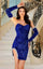 Cocktail Dresses Sequin Fitted Velvet Homecoming Short Cocktail Dress Royal