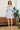 Cocktail Dresses Short Off Shoulder Lace Up Striped Dress Ligth Blue