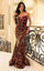 Prom Dresses Prom Fitted Long Floral Sequin Formal Dress Orange