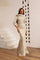 Mother of the Bride Dresses Long Fitted 3D Floral Evening Formal Dress Champagne