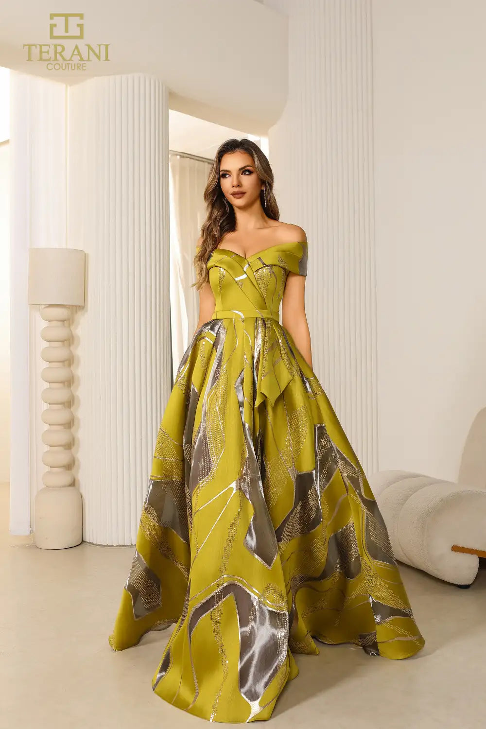 Formal Dresses Pleated Long A Line Formal Peplum Evening Dress Gold