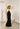 Prom Dresses Fitted Long Ribbon Formal Prom Dress Black White