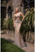 Prom Dresses Long Formal Corset Bodycon Beaded Prom Dress Silver Nude