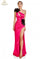 Prom Dresses Long Fitted Formal 3D Floral Prom Dress Pink Black