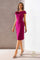 Cocktail Dresses Fitted Short Beaded Cocktail Dress Magenta