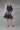 Cocktail Dresses Short A Line Floral Pocket Cocktail Dress Black Blue
