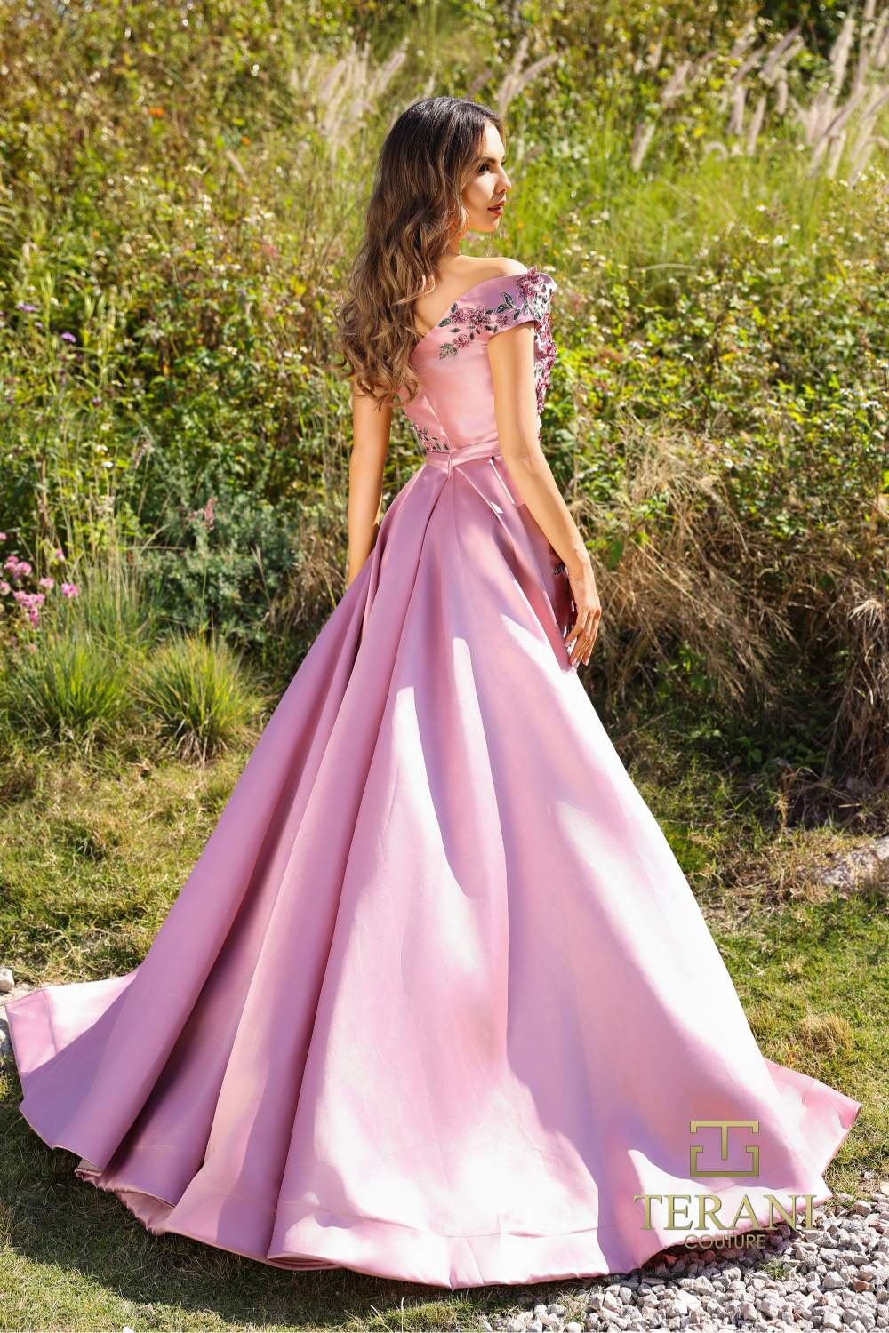 Formal Dresses Long Fitted Overskirt Formal Dress Rose