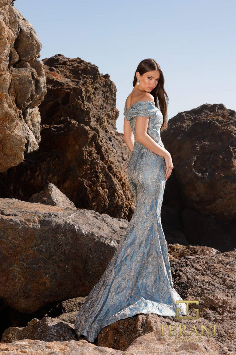 Formal Dresses Long Evening Formal Bodycon Fitted Dress Denim