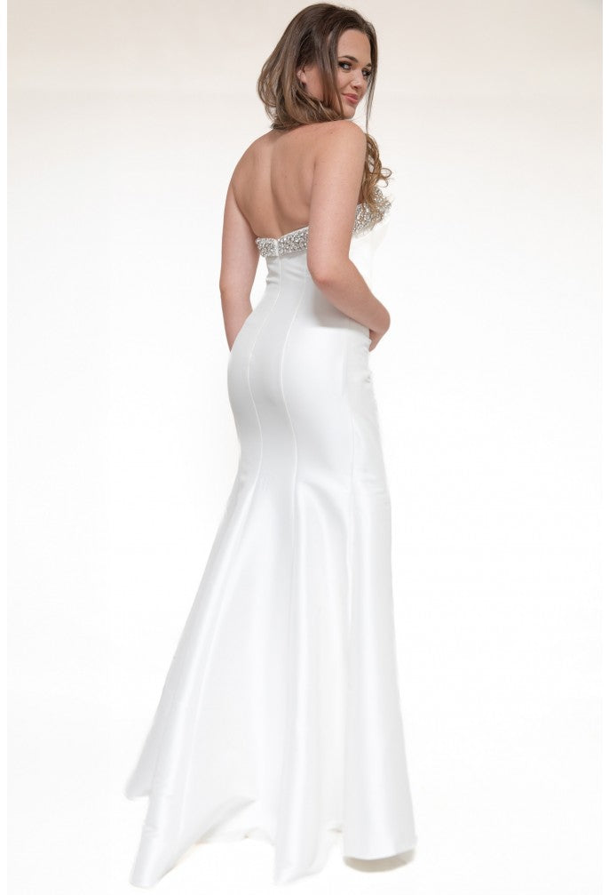 Wedding Dresses  Fitted Long Bridal Gown Beaded Wedding Dress Ivory