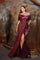 Formal Dresses Ruffle Long Mermaid Formal Evening Dress Wine Mauve