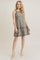 Cocktail Dresses Short Sleeveless Frilled Dress Charcoal Blush