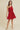 Cocktail Dresses Short One Shoulder Crinkle Dress Red