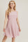 Cocktail Dresses Short Sleeveless Frilled Strap Dress Pink