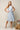 Cocktail Dresses Halter Neck Multiple Stripe Midi Dress Blue Ivory