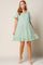 Cocktail Dresses Short Sleeve Ruffle Detail Tunic Dress Sage