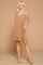 Cocktail Dresses Short Spaghetti Strap Pocket Dress Mocha