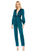 Jumpsuit Long Puff Sleeve Formal Jumpsuit Deep Green