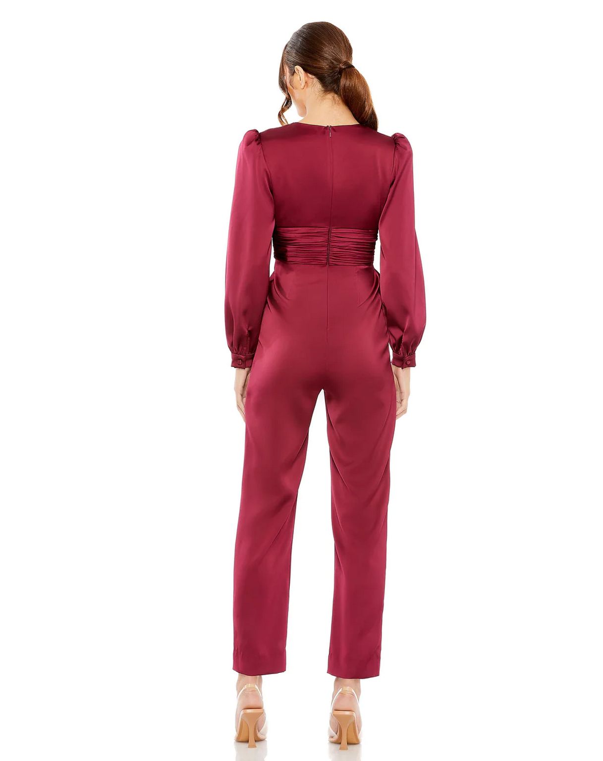 Jumpsuit Long Puff Sleeve Formal Jumpsuit Ruby