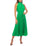 Cocktail Dresses Pleated Midi Length A Line Cocktail Dress Kelly Green