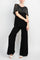 Pant Suit Long Two Piece Mother of the Bride Pant Set Formal BLACK
