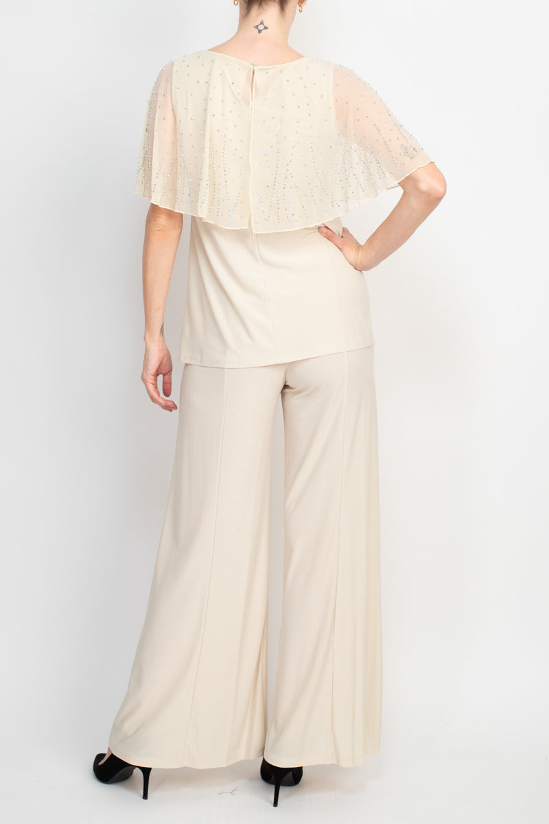 Pant Suit Long Two Piece Mother of the Bride Pant Set Formal CHAMPAGNE