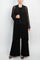 Pant Suit Long 2 Piece Formal Mother of the Bride Pantsuit BLACK