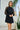 Cocktail Dresses Raglan Fit and Flare Lace Short Dress Black