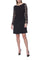 Cocktail Dresses Short Lace Sleeves Crepe Dress Black