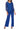 Pant Suit Embellished Boat Neck Sleeveless Three Piece Pants Set Royal