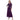 Mother of the Bride Dresses Long 3/4 Sleeve Lace Bodice Formal Dress Eggplant