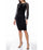 Cocktail Dresses Long Sheer Sleeve Velvet Sheath Short Dress Black