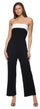 Jumpsuit Strapless Wide Leg Jumpsuit Black Ivory