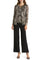 Pant Suit Long Metallic Floral Mother of the Bride Pantsuit BLACK GOLD