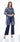 Pant Suit Long Sleeve Lace Jacket Top 3 Piece Pant Set Navy Silver