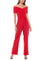Jumpsuit Off-shoulder Short Sleeve Crepe Jumpsuit Red