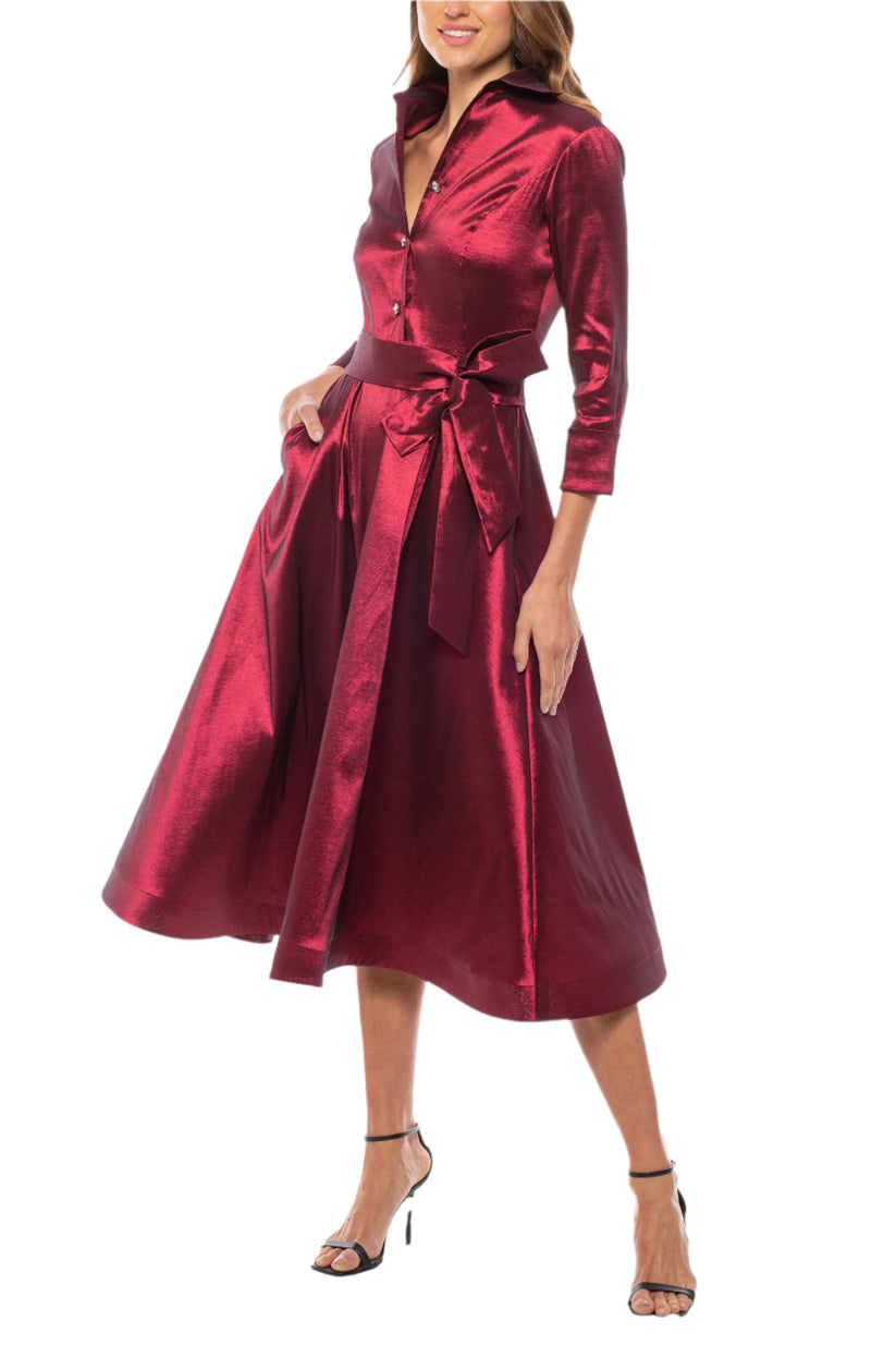 Cocktail Dresses Short Cocktail Midi Length A Line Dress Wine