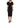 Cocktail Dresses Short Puffed Sleeve Fitted Cocktail Midi Dress Black