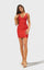 Cocktail Dresses Short Fitted Mini Cocktail Dress Dark Orange