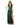 Formal Dresses Long Cap Sleeve Metallic Formal Dress Emerald