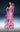 Formal Dresses Pleated Long Evening Gown Ruffle Slit Formal Dress Pink
