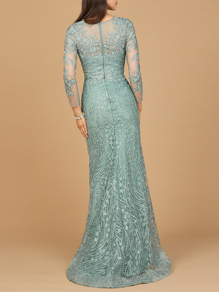 Formal Dresses Overskirt Long Lace Formal Evening Dress Dress Sage