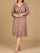 Mother of the Bride Dresses Long Sleeve Cocktail Beaded Midi Dress Vintage Lilac