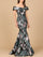 Formal Dresses Fitted Long Mermaid Evening Formal Dress Black/Multi