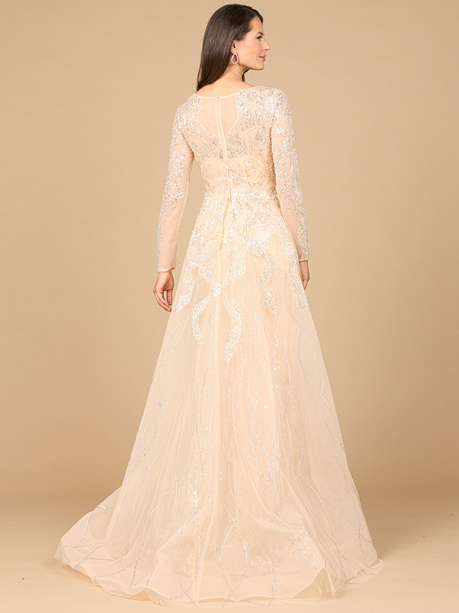 Formal  Dresses Long Lace Formal Overskirt Evening Dress Champagne